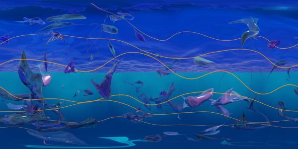 An underwater artistic piece by artist 1iing Heaney